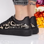 Frauen Sportschuhe jg37 schwarz-gold Mei