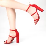 Sandalen mit dicker Ferse xkk153 rot | Mei
