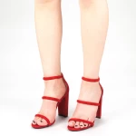 Sandalen mit dicker Ferse xkk153 rot | Mei