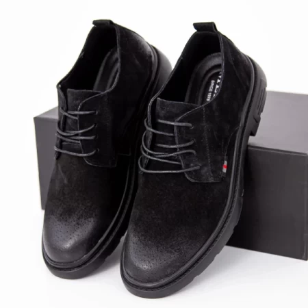 Herrenschuhe aus natürlichen Leder 3003 Schwarz | Mels