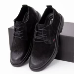 Herrenschuhe aus natürlichen Leder 3003 Schwarz | Mels
