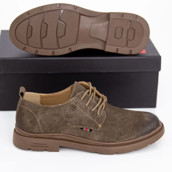 Herrenschuhe aus natürlichen Leder 3003 Grün | Mels