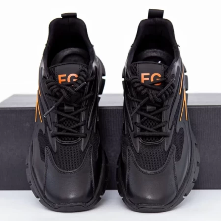Herren Sportschuhe 9517 Schwarz-Orange Mels