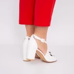 Sandalen mit einer dicken Ferse YXD18 Weiß | Mei