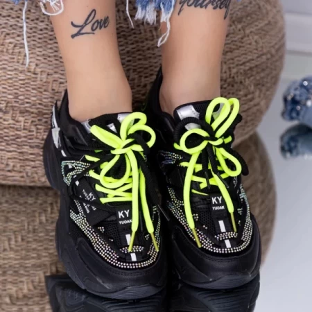 Frauen Sportschuhe 6601 Schwarz | Mei