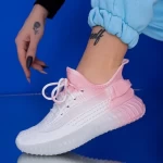 Frauen Sportschuhe XJ52 White-Pink | Mei