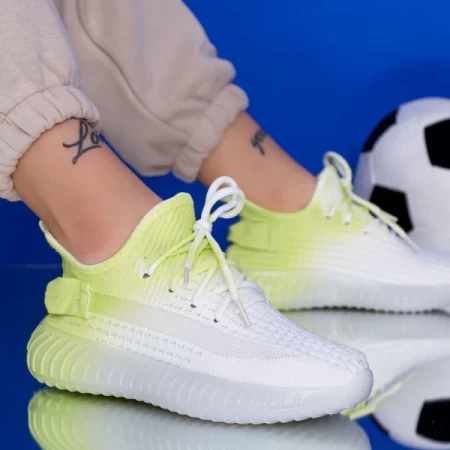 Frauen Sportschuhe XJ52 White-Yellow | Mei