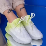 Frauen Sportschuhe XJ52 White-Yellow | Mei