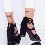 Sandalen mit dicker Ferse xkk565 schwarz | Mei