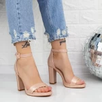 Sandalen mit einer dicken Ferse xkk22a Champagner | Mei