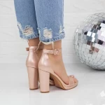 Sandalen mit einer dicken Ferse xkk22a Champagner | Mei