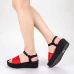 Sandalen auf der Plattform 2017-19 Red | Mulatha