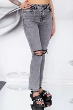 Frauen Jeans 50382 Grau Mode
