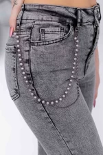 Frauen Jeans 50382 Grau Mode
