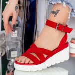 Sandalen auf der LM339 -Plattform rot Mei