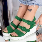 Sandalen auf der LM350 -Plattform Grün | Mei