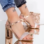 BD1 Champagner dicke Absätze Sandalen Mei