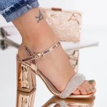 BD1 Champagner dicke Absätze Sandalen Mei