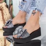 Hausschuhe auf der WL207 Gunmetal -Plattform Mei