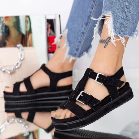 Frauensandalen LM362 Schwarz Mei