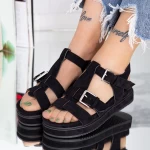 Frauensandalen LM362 Schwarz Mei