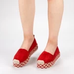 Frauenschuhe jeden Tag mit BL00029 Plattform rot | Botinelli