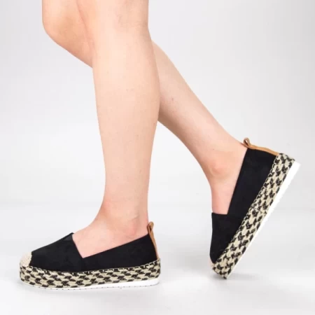Frauenschuhe jeden Tag mit BL00029 Plattform Black | Botinelli