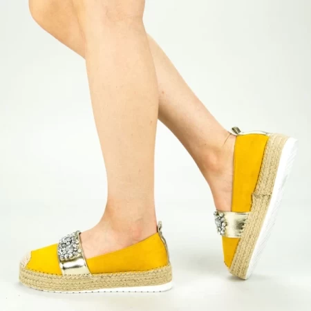 Frauenschuhe jeden Tag mit BL0003 Plattform Yellow | Botinelli