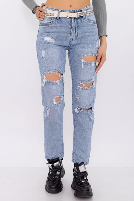 Frauen Jeans M6979 Blau Fartfallin
