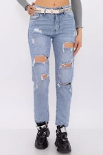 Frauen Jeans M6979 Blau Fartfallin