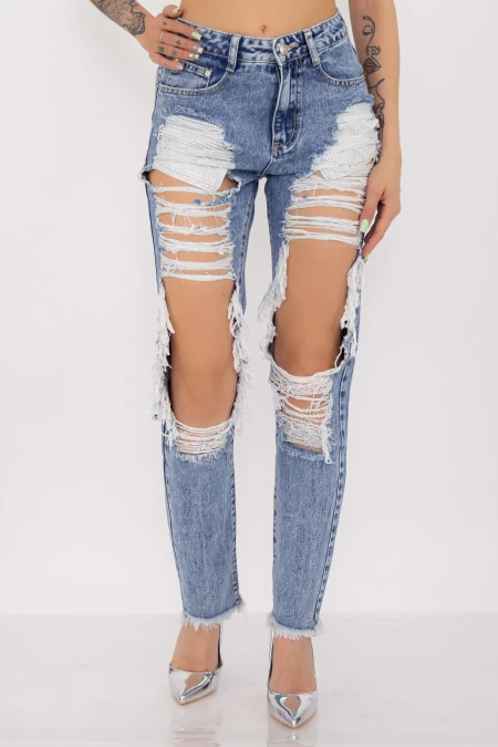Frauen Jeans TR61050 Blau Fartfallin