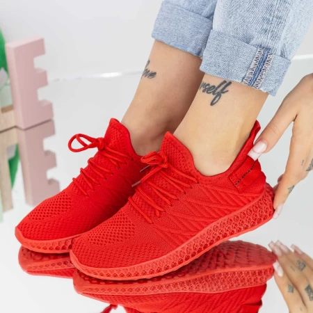 Frauen Sportschuhe xj53 rot Mei