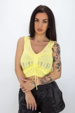 Ärmellose Bluse 1507 Gelb Mode
