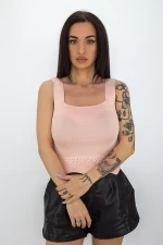 Ärmellose Bluse HM01 Pink | Mode