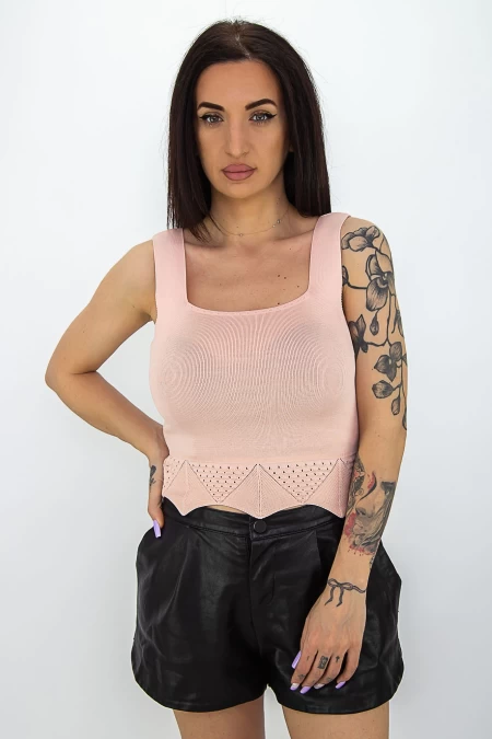 Ärmellose Bluse HM01 Pink | Mode