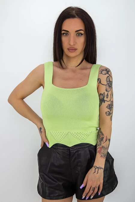 Ärmellose Bluse hm01 hellgrün Mode