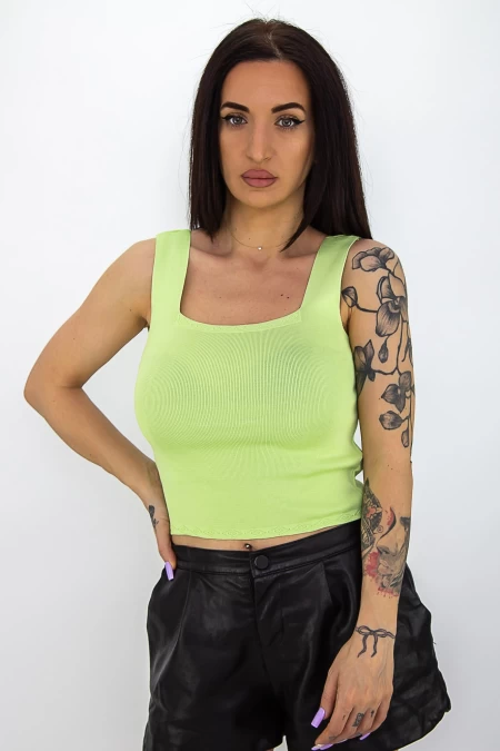 Ärmellose Bluse hm02 hellgrün Mode