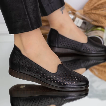 Frauenschuhe jeden Tag 8073 Schwarz Gebildet
