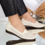 Frauenschuhe jeden Tag 8073 Creme Gebildet