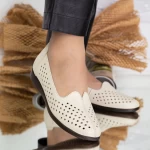 Frauenschuhe jeden Tag 8073 Creme Gebildet
