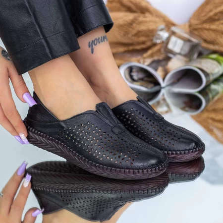Frauenschuhe jeden Tag 7672-3 Schwarz | Gebildet