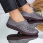 Frauenschuhe jeden Tag 7672-3 Grau Gebildet