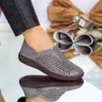 Frauenschuhe jeden Tag 7672-3 Grau Gebildet