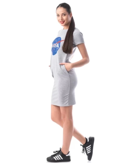 Frauenkleid 8121 NASA Hellgrau | ADROM