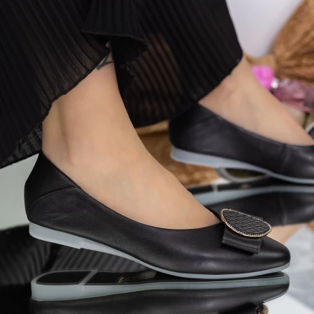 Ballerinas 6021 Schwarz Gebildet