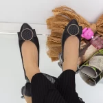 Ballerinas 6021 Schwarz Gebildet