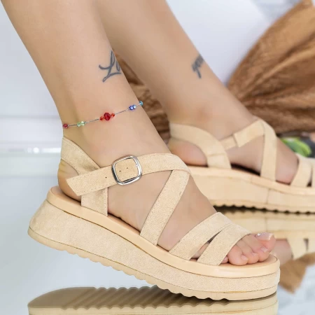Frauen YSD1 Sandalen beige Mei