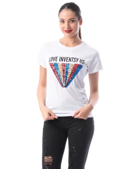 Frauen T-Shirt 8051-3 Love White | ADROM