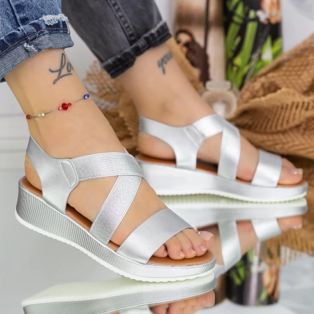 Frauensandalen Pt22 Silber Mei