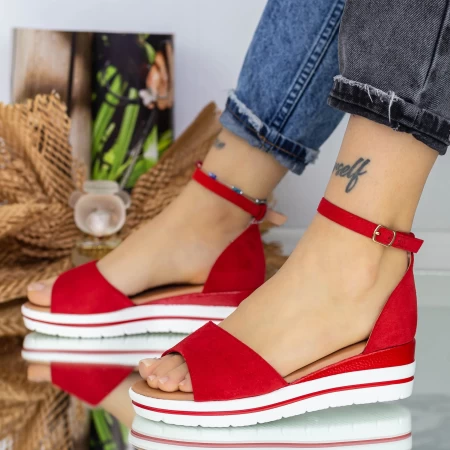 Frauen PT23A Sandalen rot Mei
